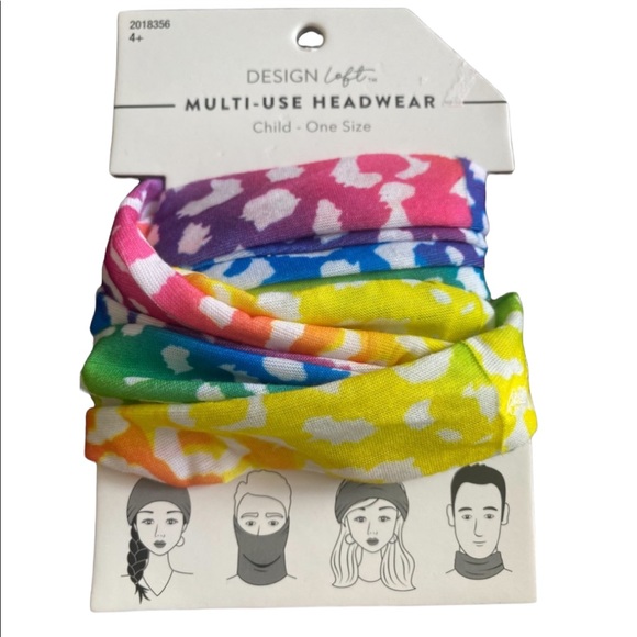 4/$20!!!  Multi-Use Animal Print Colorful Child Size Headwear - Picture 1 of 3